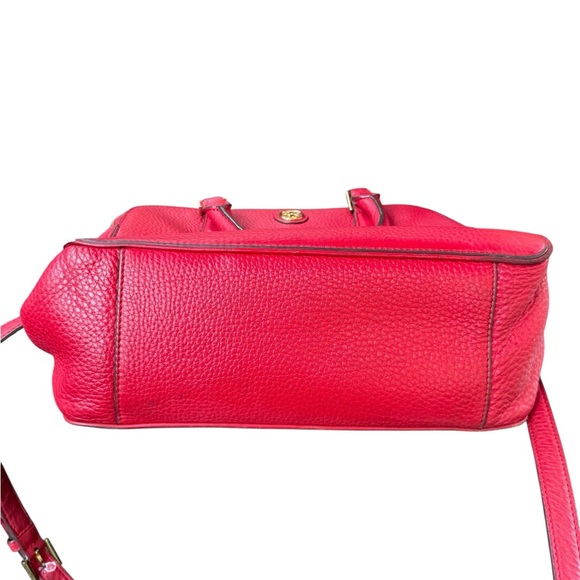 Tory Burch Crossbody Bag Purse Vibrant Red Satchel - Picture 4 of 8